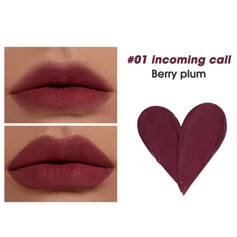 Brillo de Labios Mate Aterciopelado en 5 Colores, Impermeable en forma de Corazón - Terzo stile