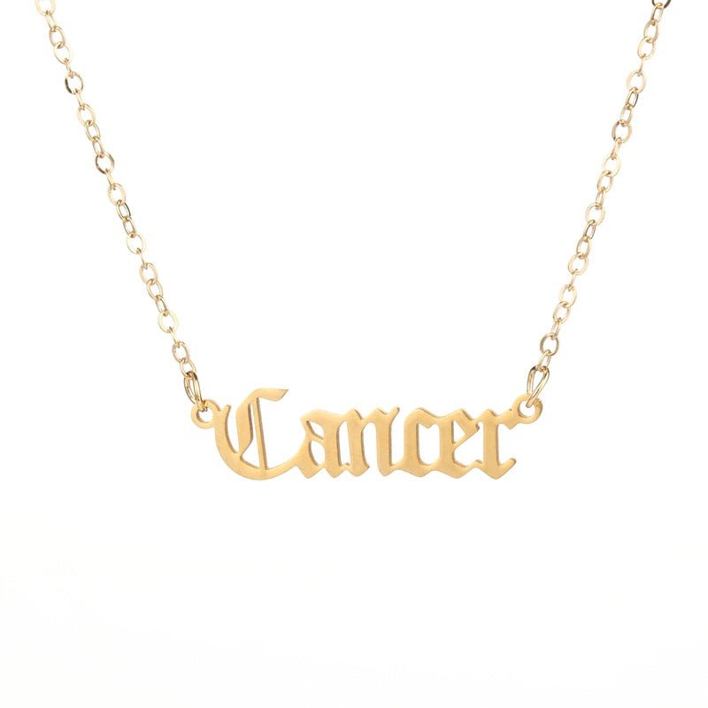 Colgante de acero inoxidable Zodiac - Collar elegante para mujer - Terzo stile